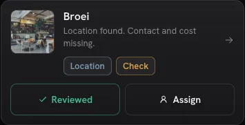 A scout photo back from Runner Runner as a structured capture, ready to review